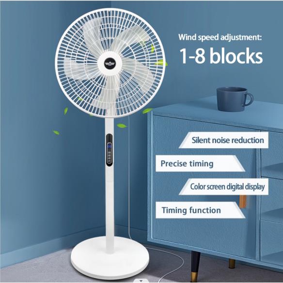 Electric Fan 16 Inch Stand Fan Adjustable Speed Mute Remote Control ...