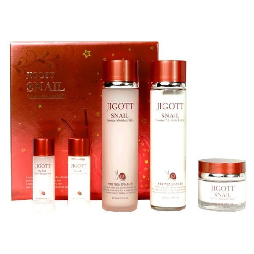 JIGOTT Snail Essence Moisture Skin Set (5 Items) | Shopee Philippines