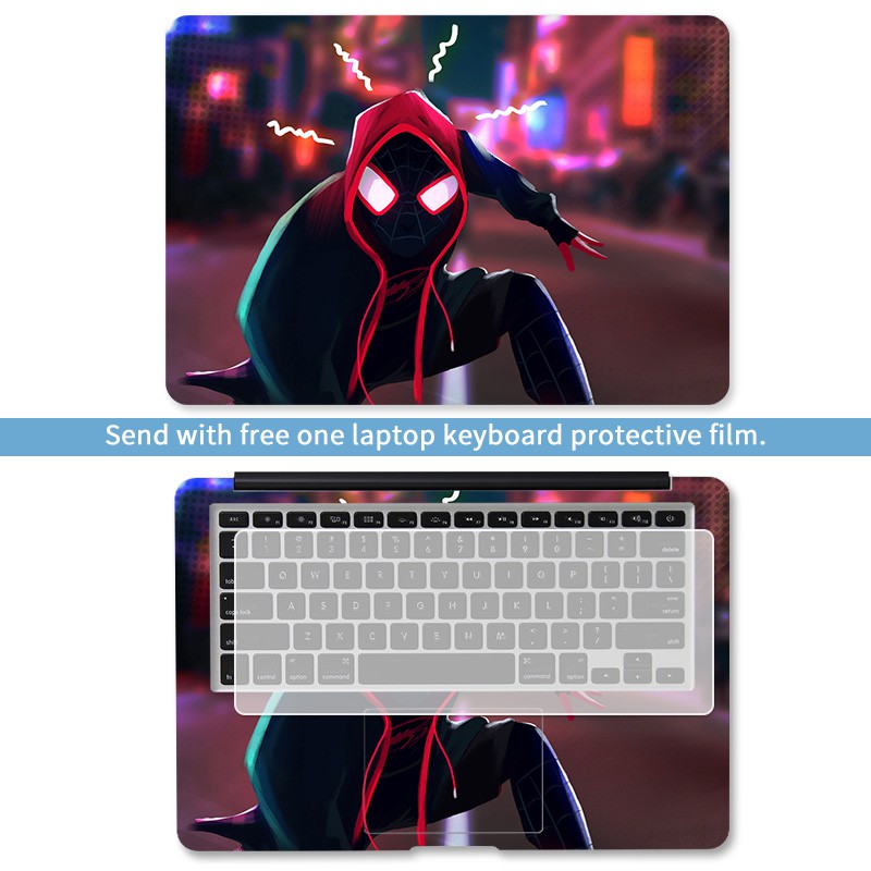 ★Free Keyboard Film★ Universal Spiderman Theme Laptop Cover Laptop Skin ...