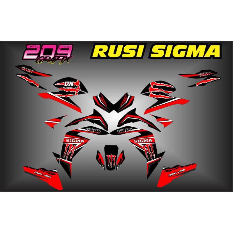 Rusi Sigma Full Body Decals 