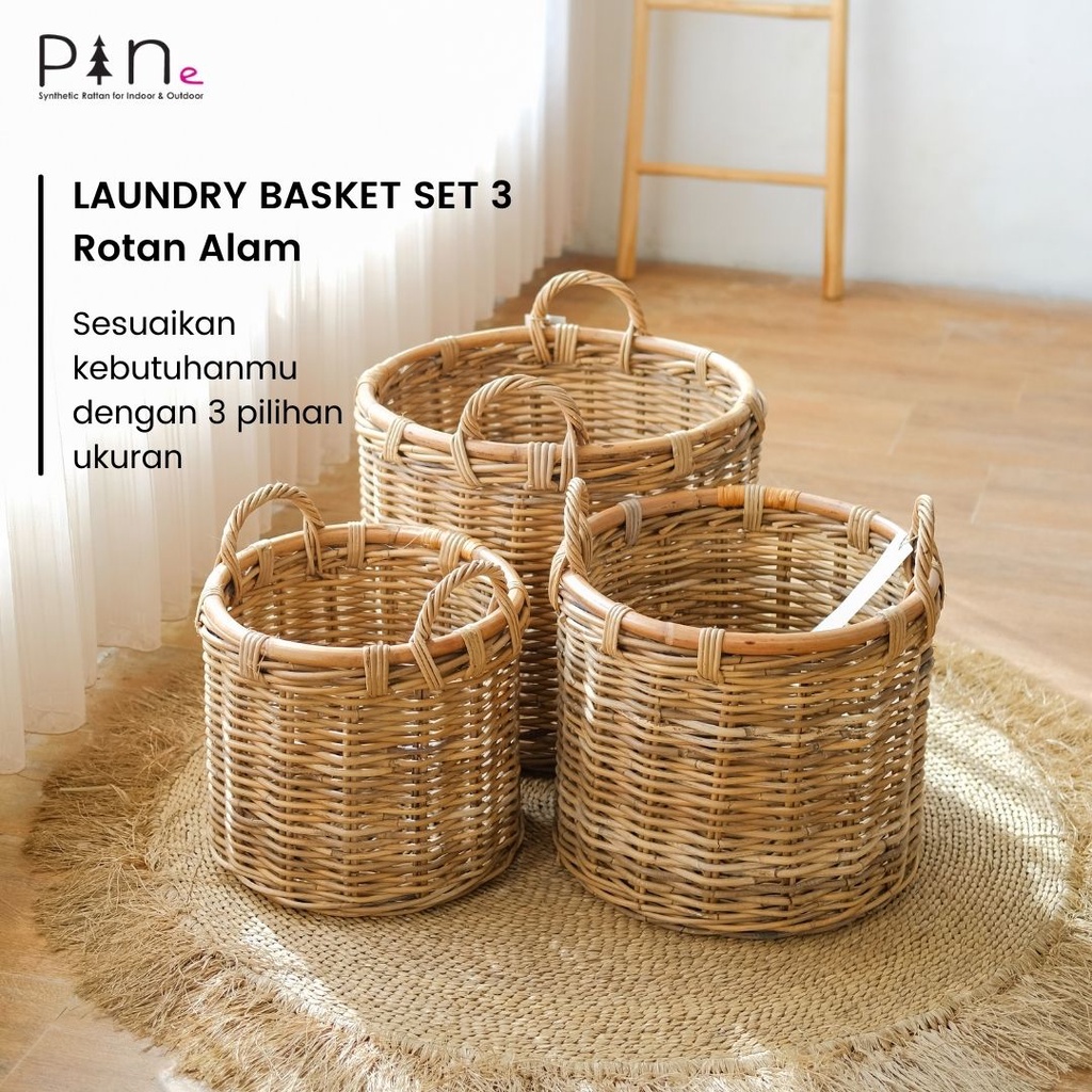 Rattan Basket - Laundry Basket Natural Rattan | Shopee Philippines
