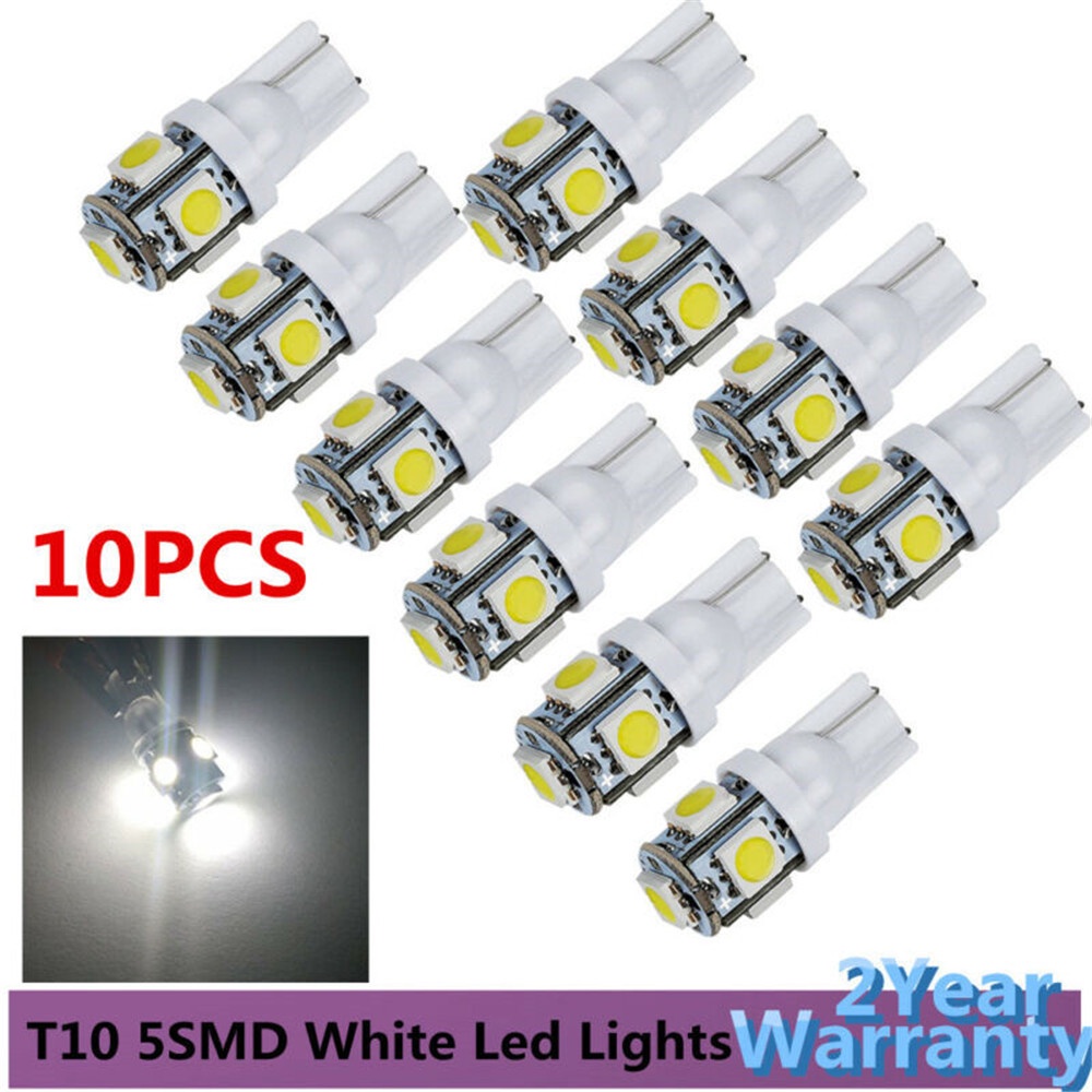 10 Pcs T10 5smd 5050 W5w 194 168 Auto LED Car Side Wedge Tail Light ...