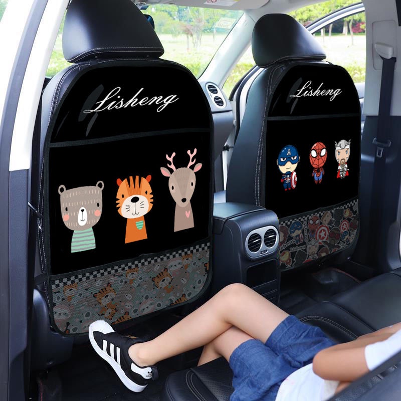 Cute Super Hero Car Seat Back Cover Protector for Kids Children Baby Anti kick Mat Multifunction Waterproof Storage Bag New 1Pcs Shopee Philippines