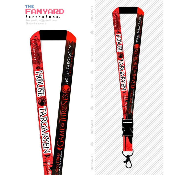 GAME OF THRONES HOUSES ID Lace / Lanyard (Fanmade) Shopee Philippines