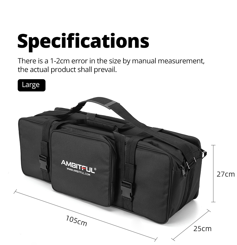 AMBITFUL Portable Carry Bag Studio Flash Light & Tripod Light Stand