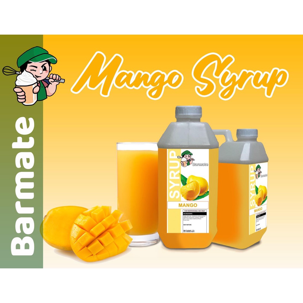 Mango Premium Syrup Mango Fruit Syrup by Barmate Shopee Philippines