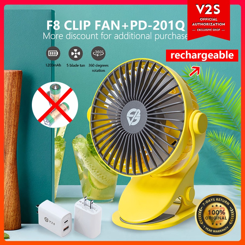 V2S F8 USB Fan portable mini office rechargeable desktop children's