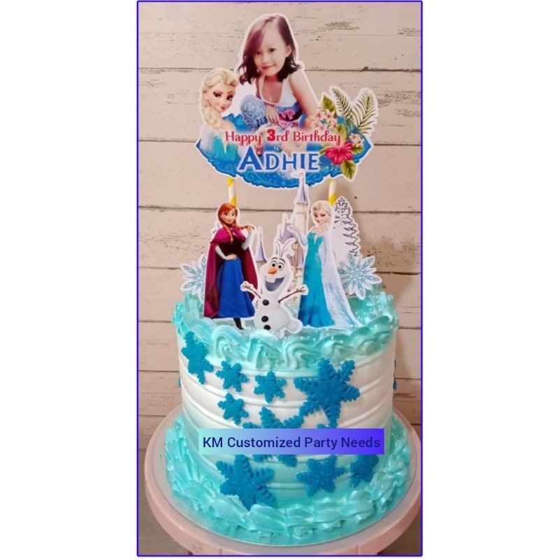 Frozen Cake Topper, Frozen Birthday Party Decorations, Personalized Frozen  Party Cake Topper, Elsa Cake Topper 