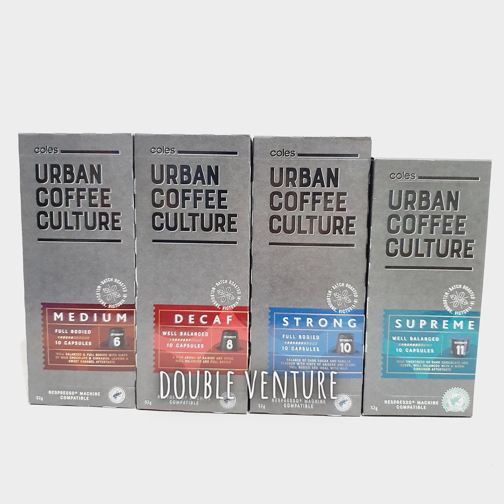 Coles Urban Coffee Culture Nespresso Compatible Coffee Capsules 10pk ON SALE (EXPIRY NOV/DEC