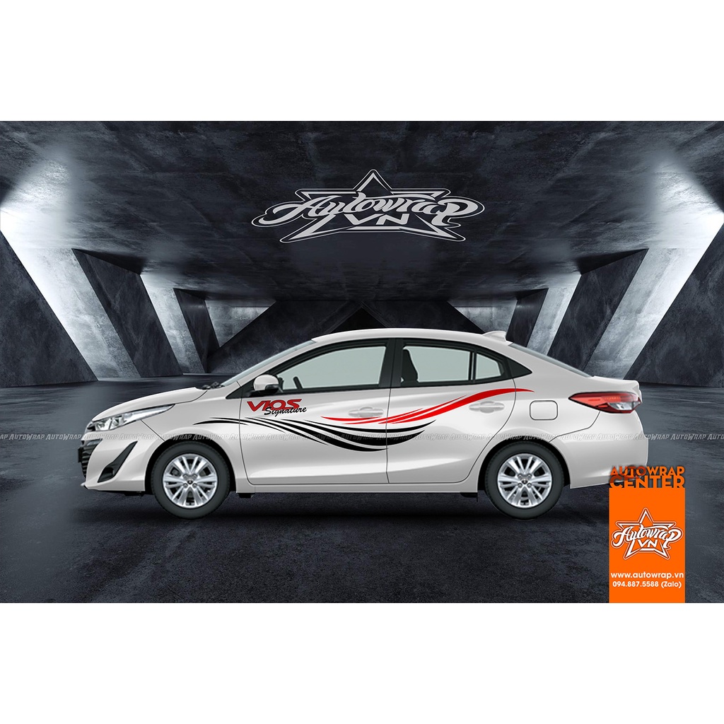 Vios Signatura car motif sticker - Toyota car motif sticker, sports car ...