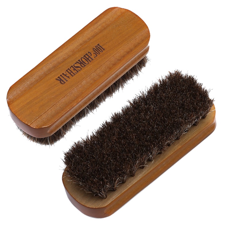 Shoe Polish Brush Horse Hair Brush Natural Leather Horse Hair Soft  Polishing Tool Cleaning Brush Sue