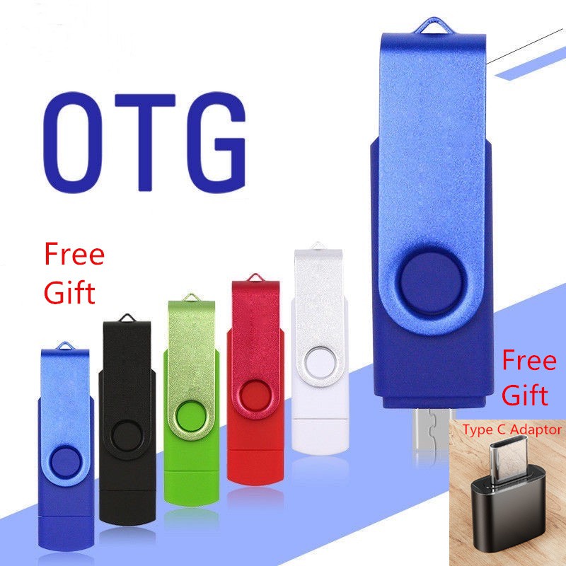 (COD) Metal OTG Micro USB to USB 8 Color Flash Drive Pen Drive Memory ...