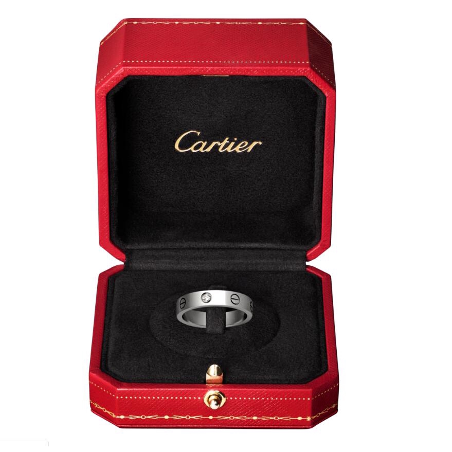 Cartier love ring 3 diamonds white gold best sale