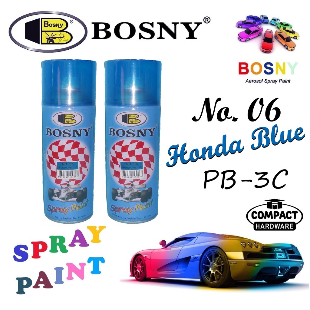 Bosny Spray Paint No.06 Honda Blue PB3C Shopee Philippines