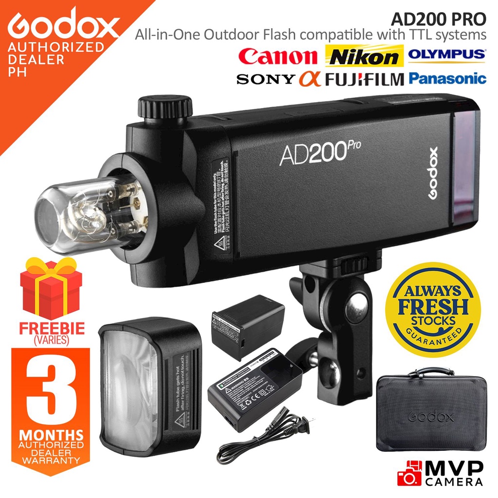 GODOX AD200Pro AD200 Pro Pocket Flash Strobe 2.4G TTL Speedlite HSS MVP ...