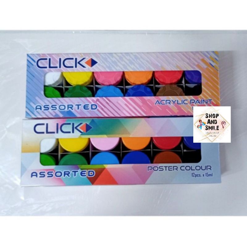 CLICK poster color/Acrylic Paint 15ml | Shopee Philippines