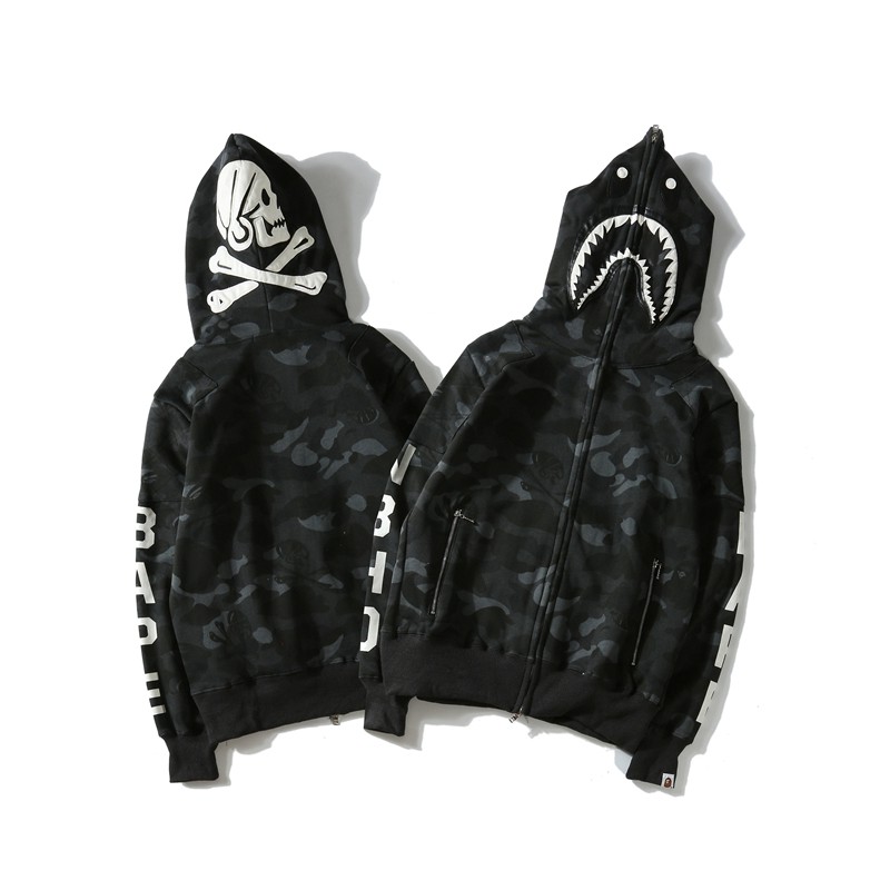 Black camo bape jacket hotsell