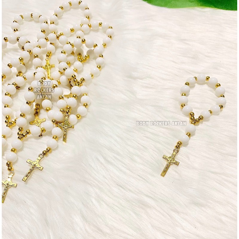 Rosary deals white gold