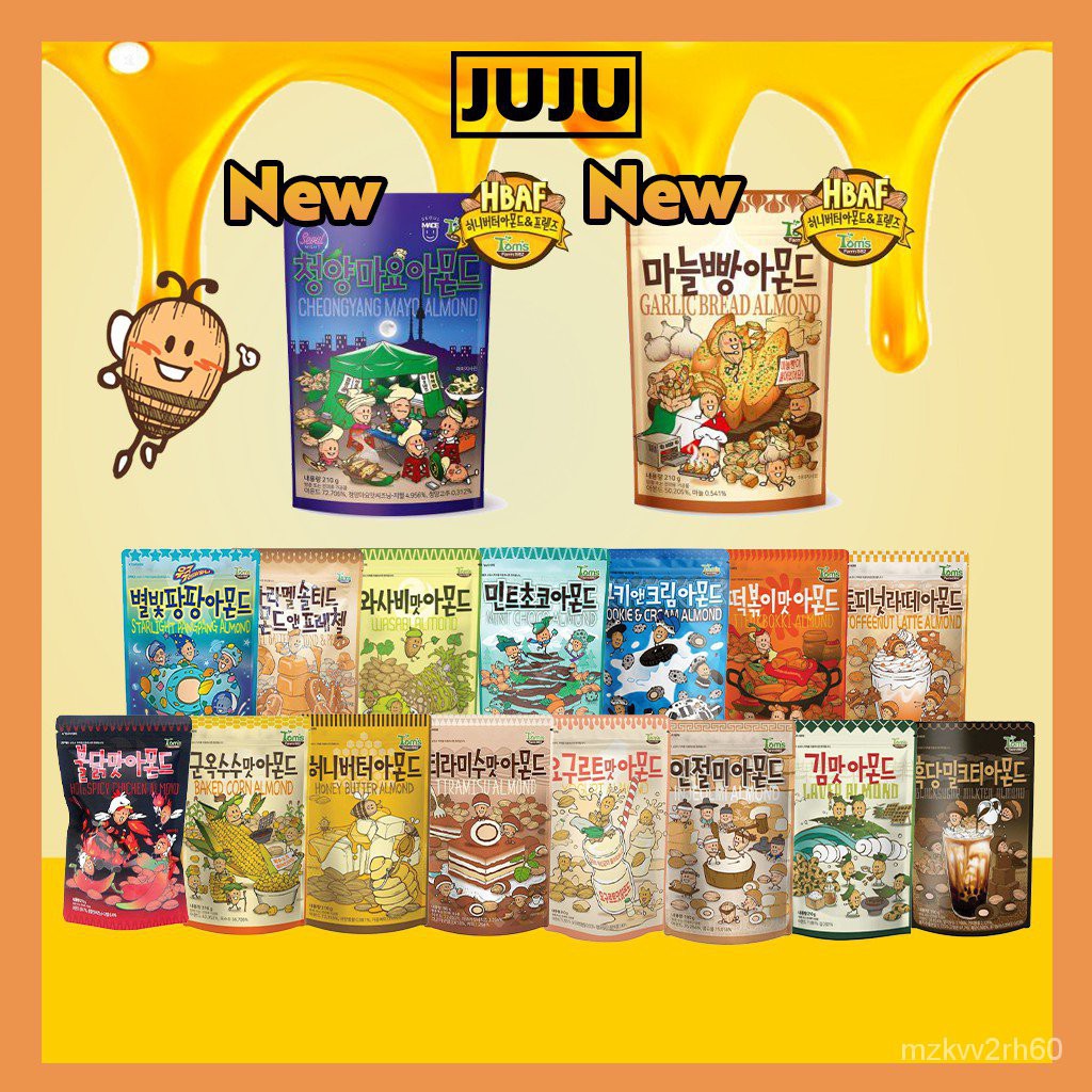 Tom's Farm / Honey Butter Almond 210g / Wasabi / Laver / Yogurt