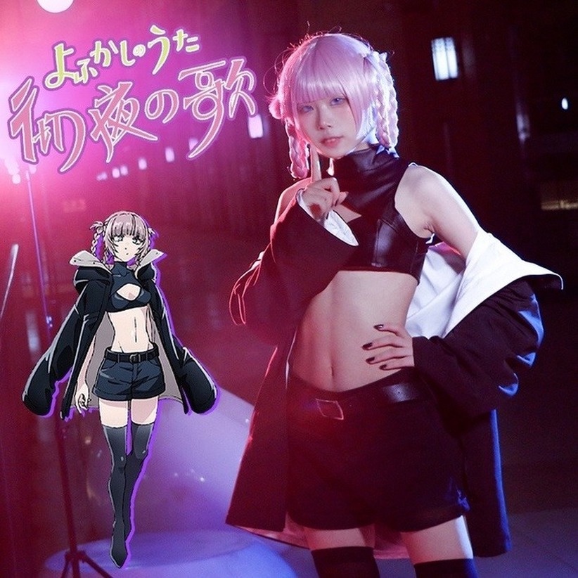 Anime Call of The Night Nazuna Nanakusa Cosplay Costume Black Cloak ...