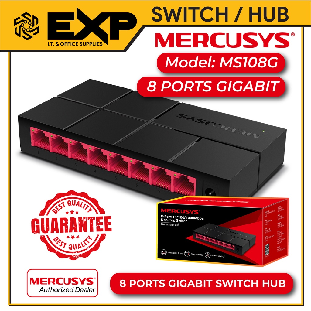 MERCUSYS 8 PORTS GIGABIT (SWITCH/HUB) Shopee Philippines