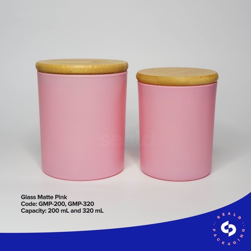 Glass Matte Pink Candle Jar Vessel (GMP) Shopee Philippines