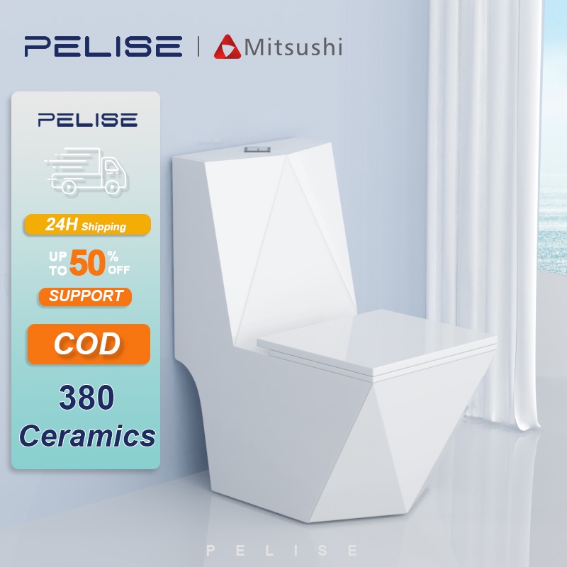 Pelise 380 Ceramic Toilet Water Saving Flush Toilet Bowl Set With Flush