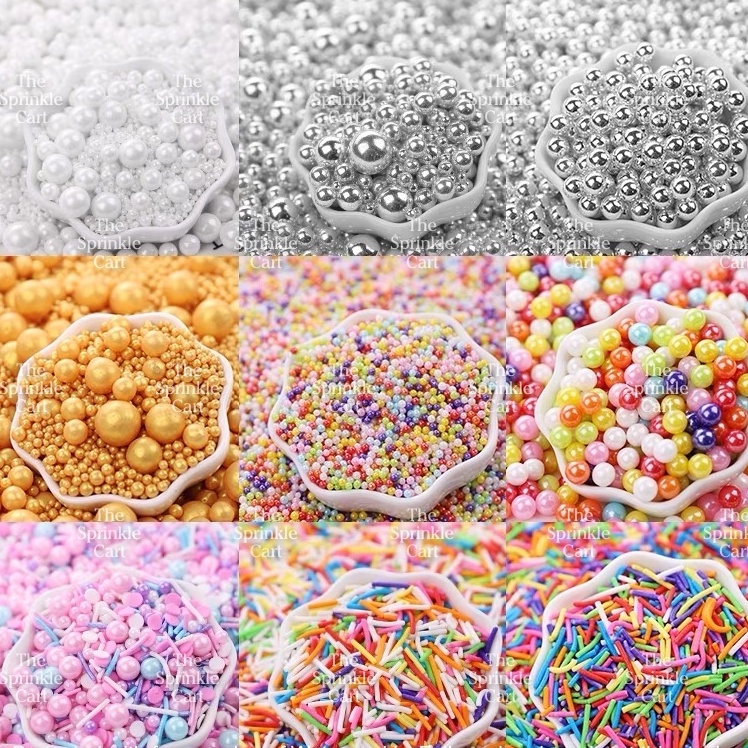 [NEW DESIGNS] Edible Sprinkles Dragees Rods Capsule for Cake Decoration ...