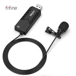 FIFINE K053 USB Lavalier Lapel Microphone, Clip-on Cardioid Condenser ...