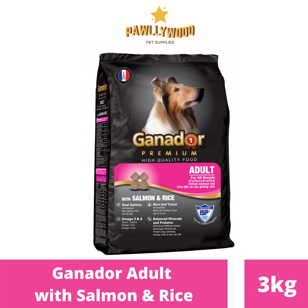 Ganador Adult Dog Food with Salmon Rice 3kg Shopee Philippines