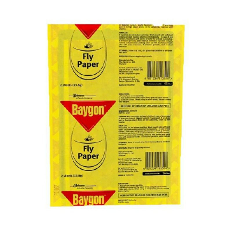 FLY PAPER BAYGON and KAMOI 2sheets 13.8g FLYPAPER | Shopee Philippines