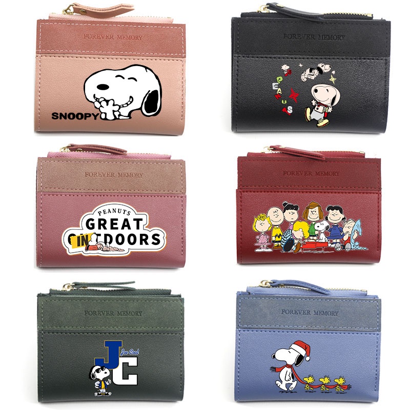 Snoopy Wallet for Women Coin Purse Cute Wallet Short Wallet Card Holder ...
