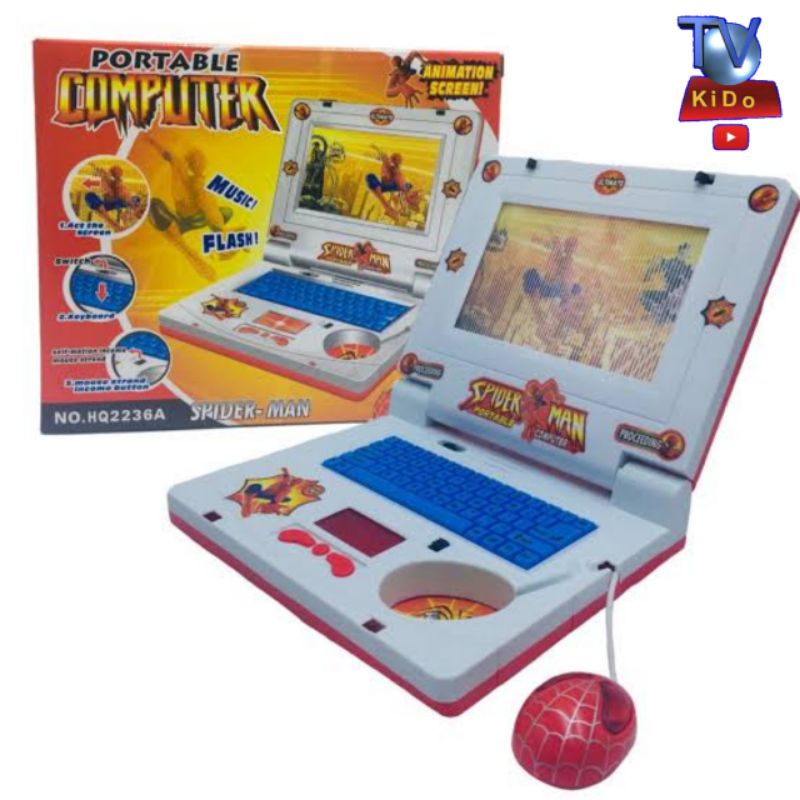 Spiderman Musical Laptop Toy for kids and babies Shopee Philippines