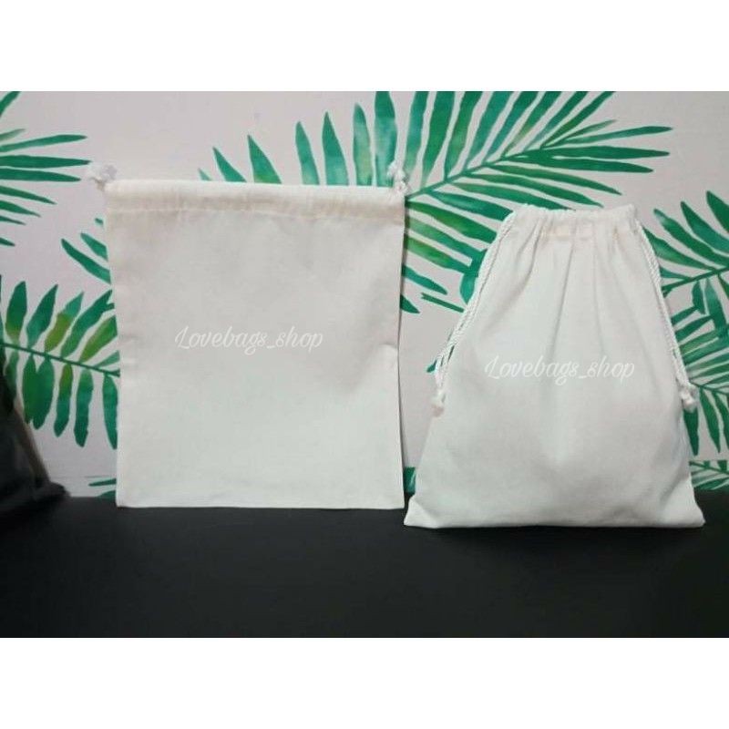 Plain Canvas Drawstring Dust bag String bag (Katsa) | Shopee Philippines