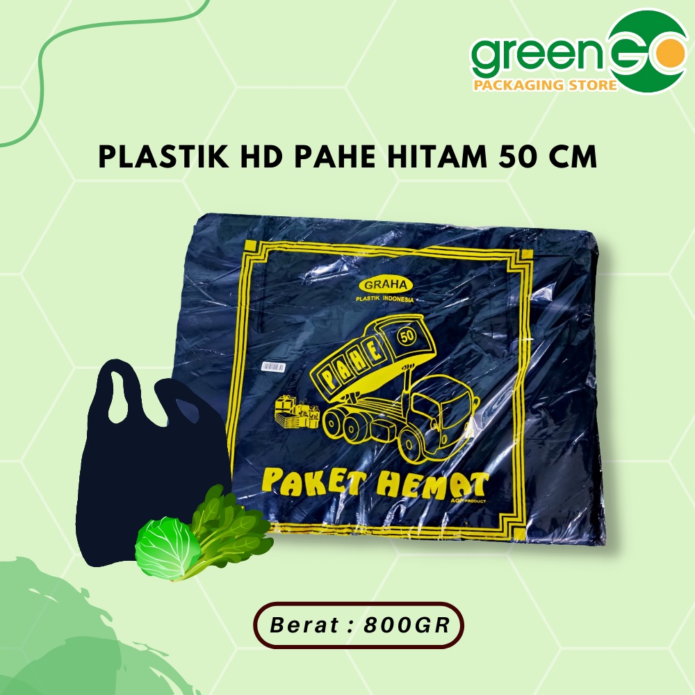 HITAM Super Large JUMBO Black HD Plastic Bag 50CM 800GR Thick Black