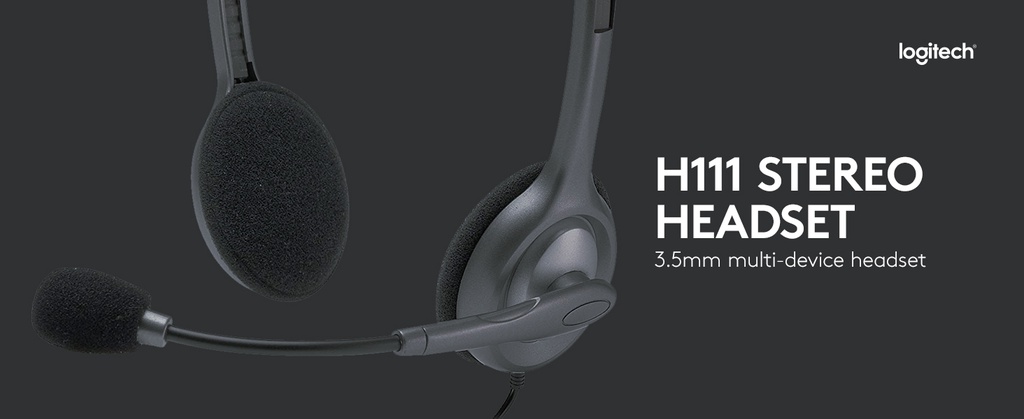 Logitech H111 Wired Headphones Philippines | Shopee Microphone with Stereo Headset, Noise-Cancelling