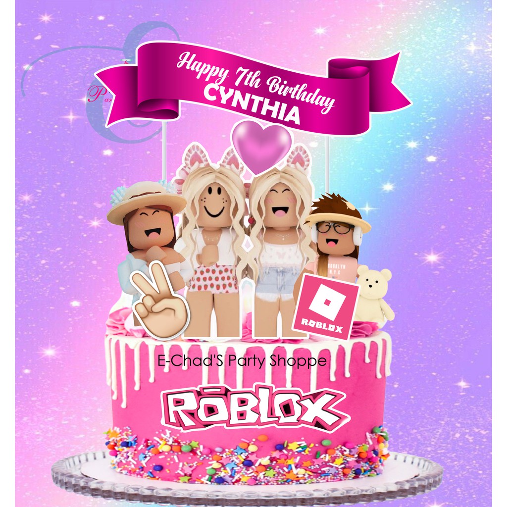 Roblox Girls Cake Topper Roblox Cake Topper Roblox Girls 