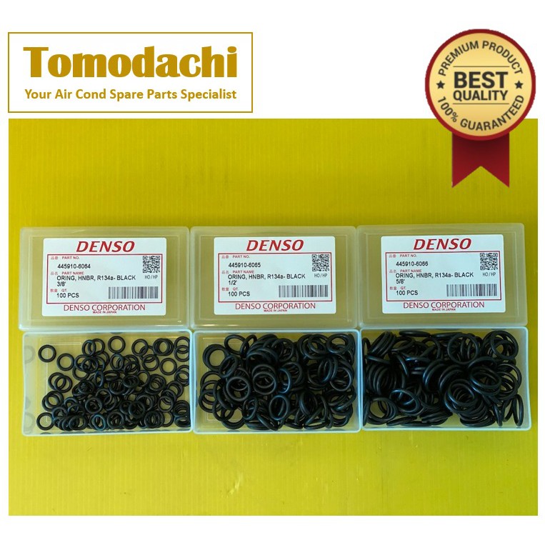 300pcs/set Rubber Oring Aircond Denso (3 boxes/set) R134a Black Colour ...
