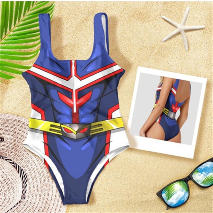 Japanese and Korean style New Anime My Hero Academia All Might Cosplay Costumes Swimsuit Women Girl