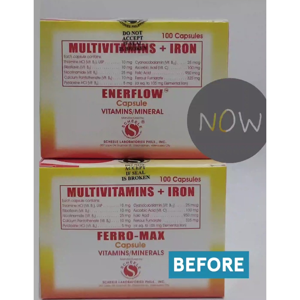 deliveryEnerflow (formerly FerroMax) Multivitamins + Iron Box of 100