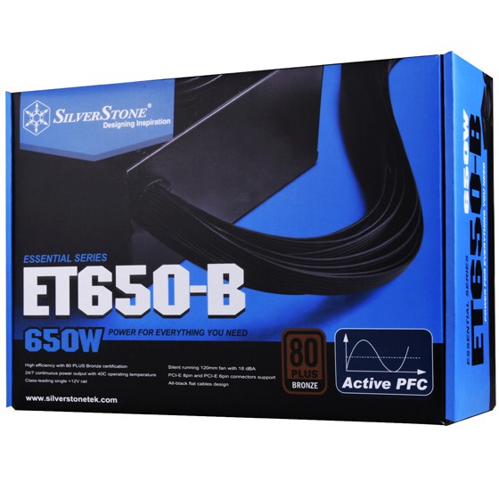 Silverstone Strider Essential 650w 80 Plus Bronze Et650-B | Shopee ...