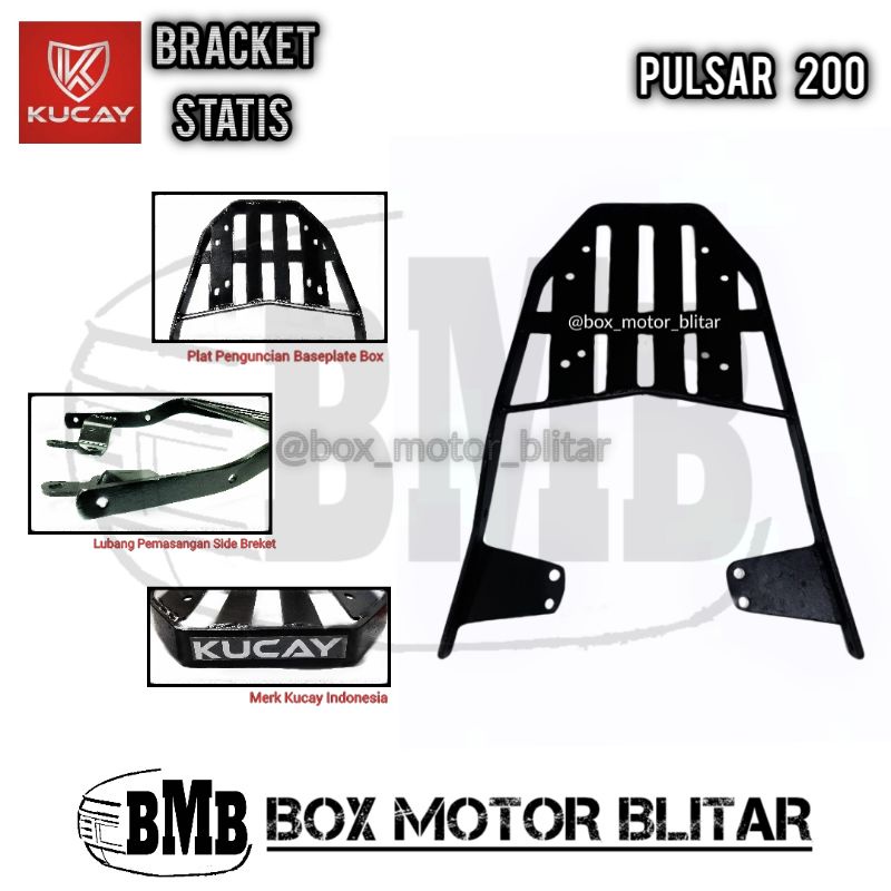 Kucay Static Pulsar 200 Bajaj Kawasaki Bracket Motorcycle Box Mount ...