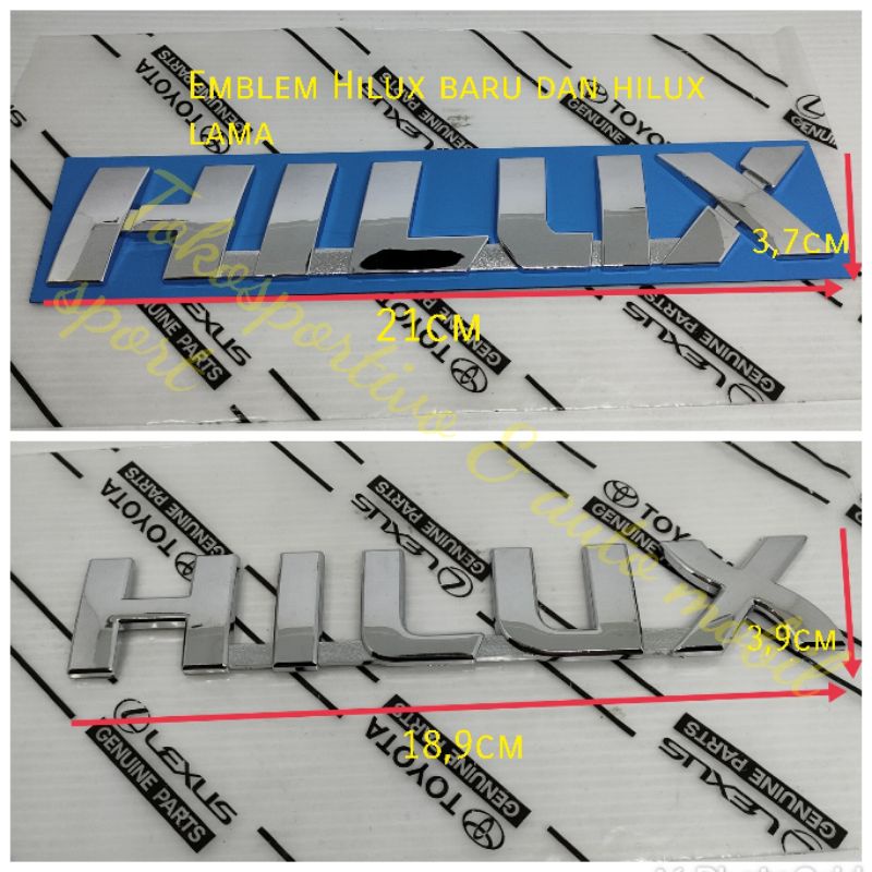 New Toyota Hilux Old Hilux chrome Letter Emblem Sticker Logo Emblem ...