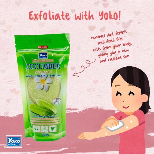 Yoko Spa Salt Cucumber Body Scrub skincare (300g) Shopee Philippines