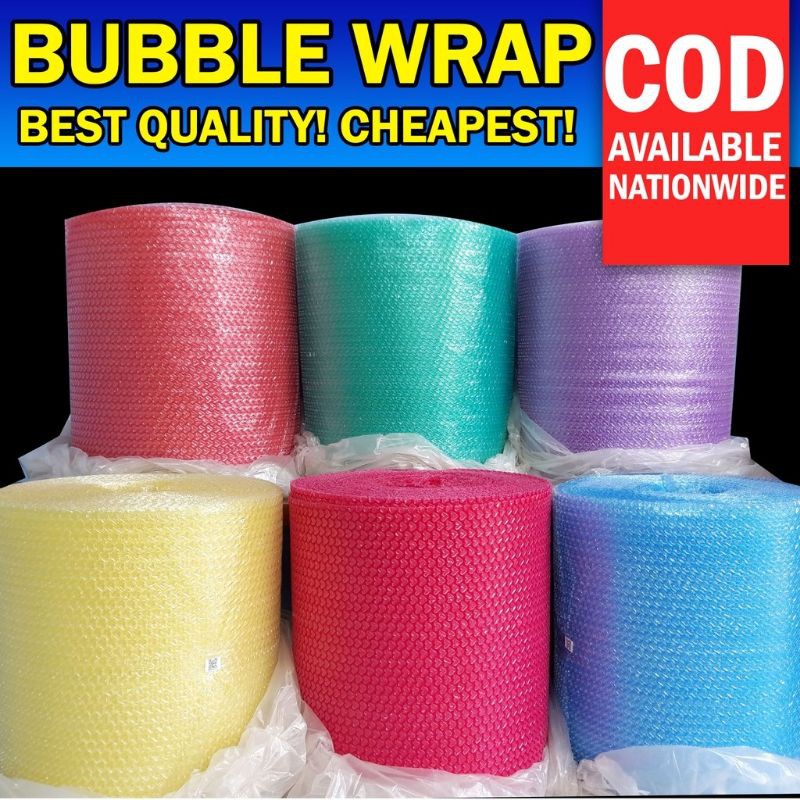 (25 yards) Colored Heart Shaped Bubble Wrap (20inch wide) Shopee