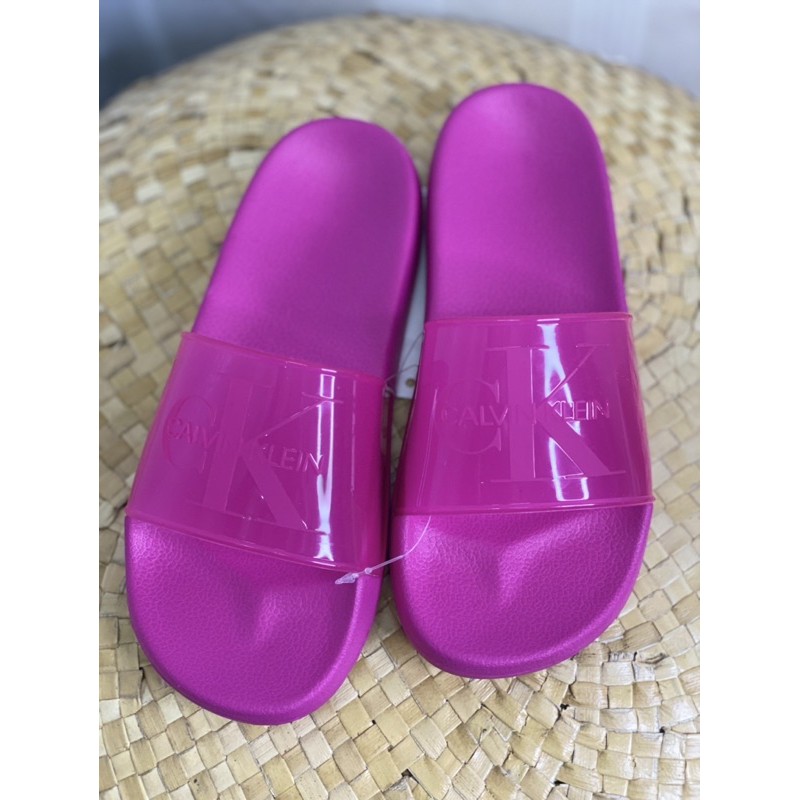 Calvin Klein Pink Jelly Slides Shopee Philippines