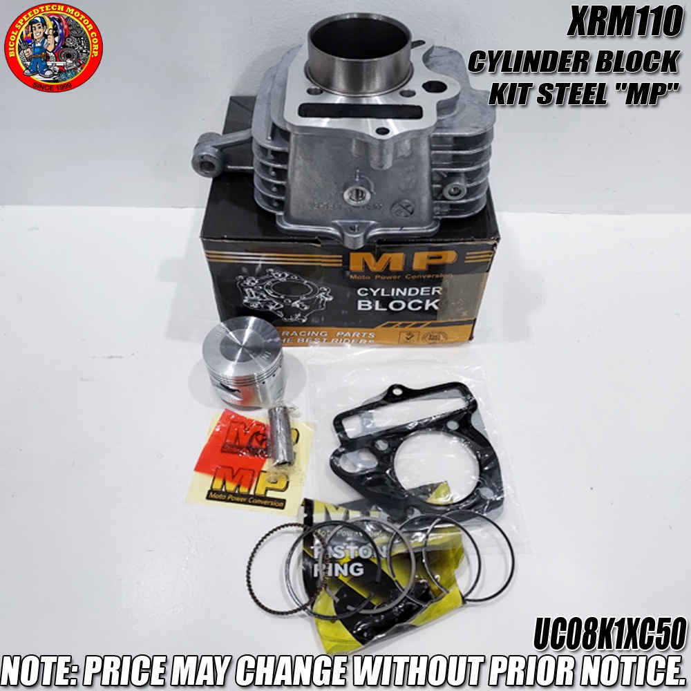 XRM110 CYLINDER BLOCK KIT STEEL "MP" (UC08K1XC5) Shopee Philippines