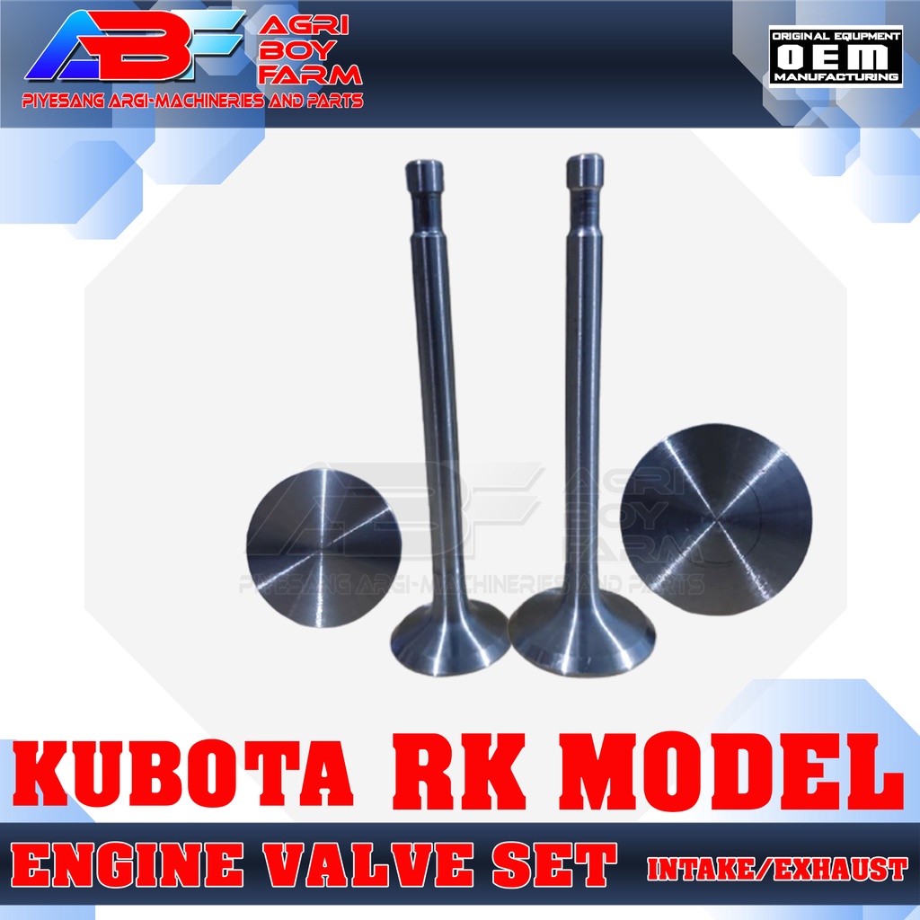Engine Valve Intake Exhaust Set RK Model RK70 RK80 RK105 RK125 Kubota ...