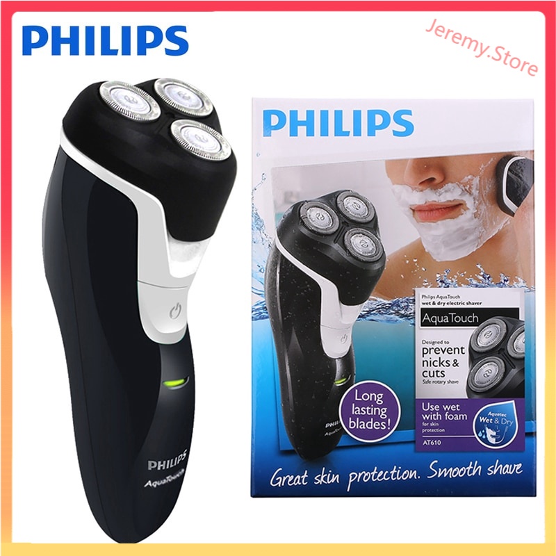 Philips AT610 Electric Razor with Triple Blade Rechargeable Trimmer Dry ...