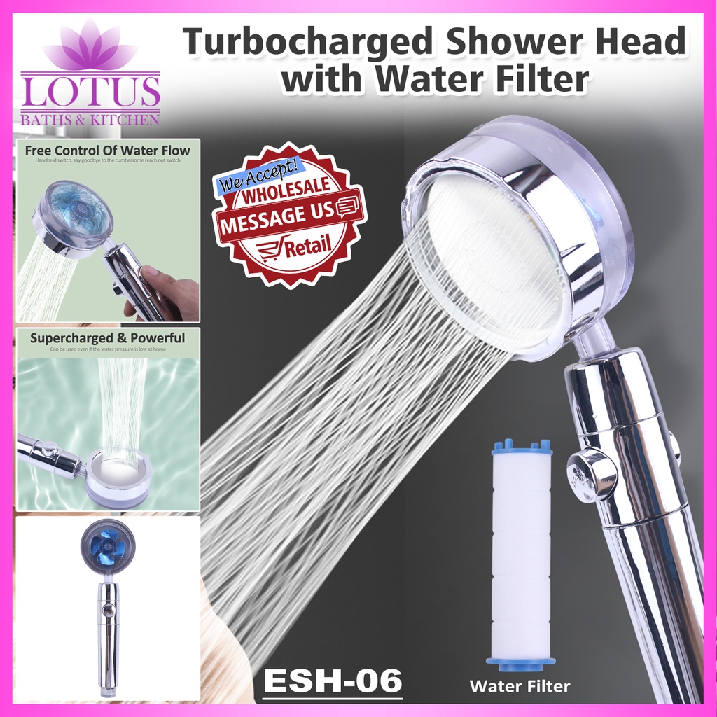 Lotus Bath Esh 06 Handheld Turbocharged Pressure Propeller Shower Turbo